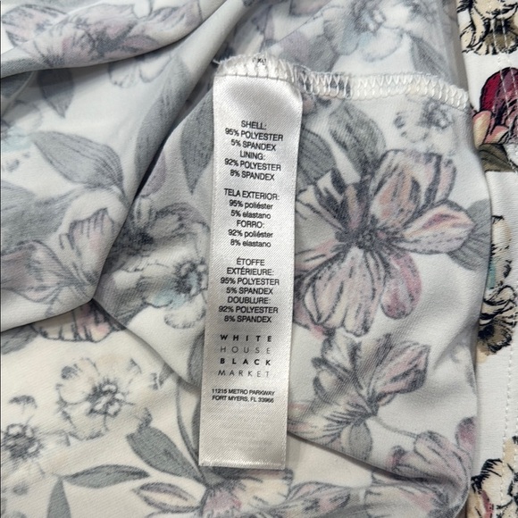 White House Black Market Floral White and Pink Keyhole Tank - Picture 4 of 5